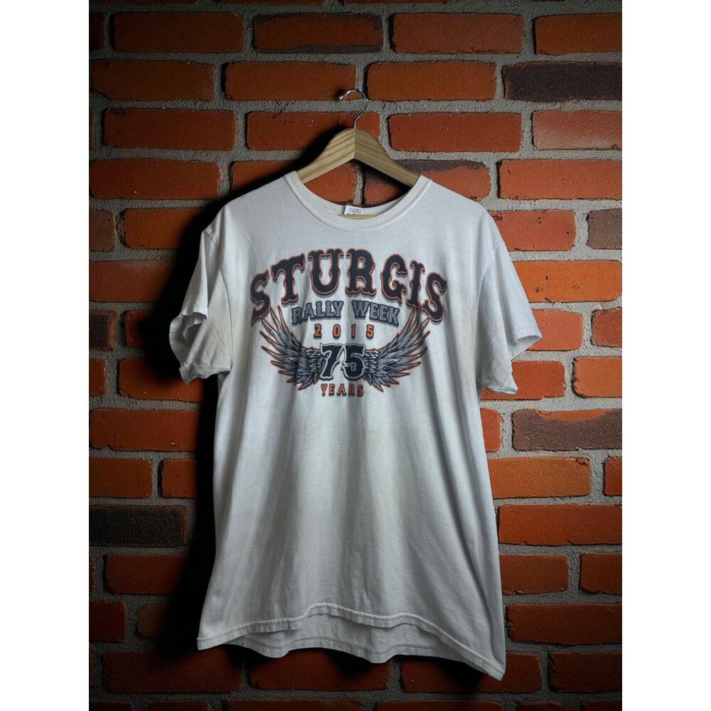 Vintage 2015 Sturgis 75th Anniversary Rally Week T-Shirt - Size L